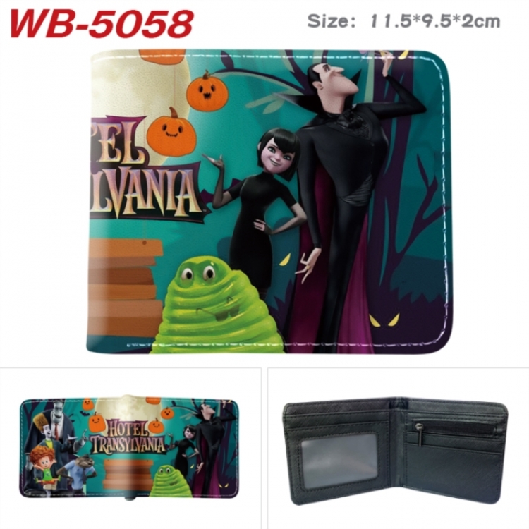 hotel Transylvania Animation color PU leather half fold wallet 11.5X9X2CM