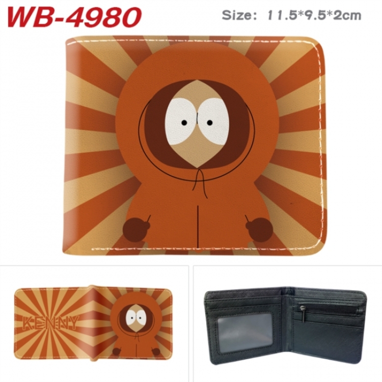 South Park Animation color PU leather half fold wallet 11.5X9X2CM