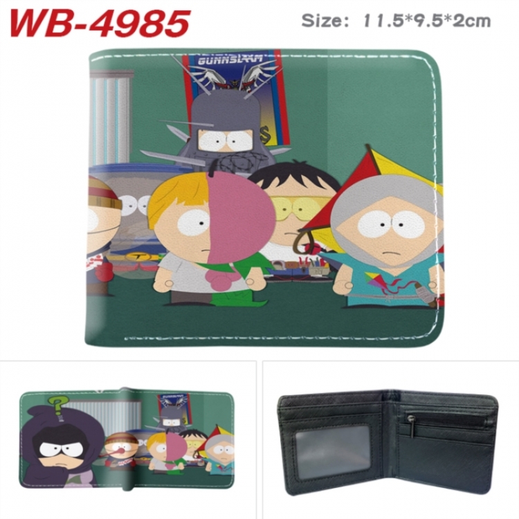 South Park Animation color PU leather half fold wallet 11.5X9X2CM