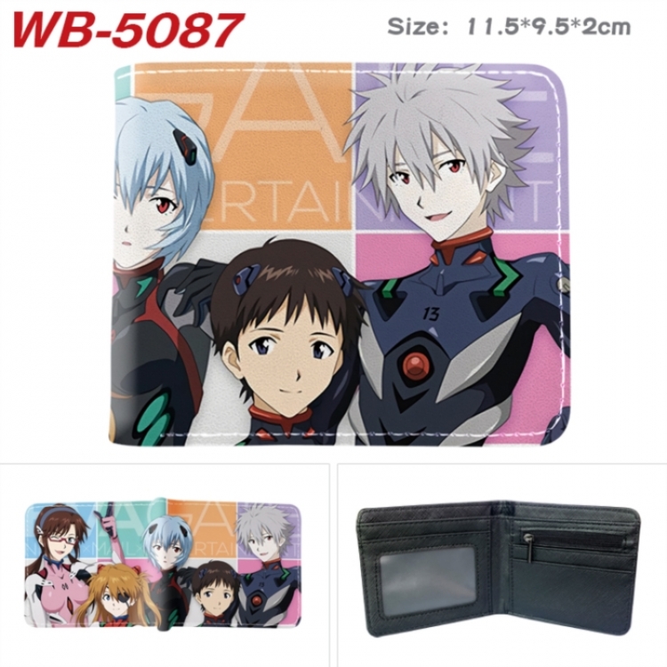 EVA Animation color PU leather half fold wallet 11.5X9X2CM