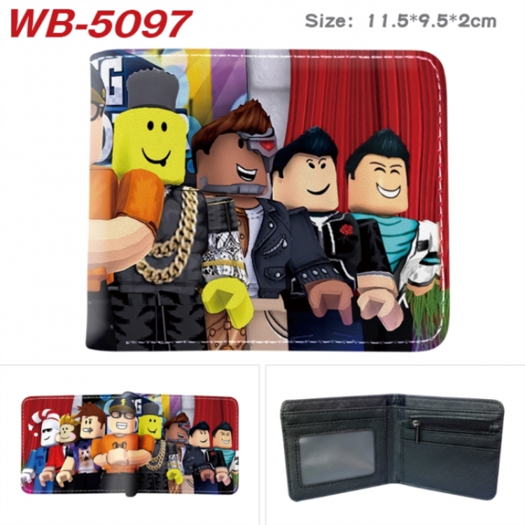 Roblox Animation color PU leather half fold wallet 11.5X9X2CM