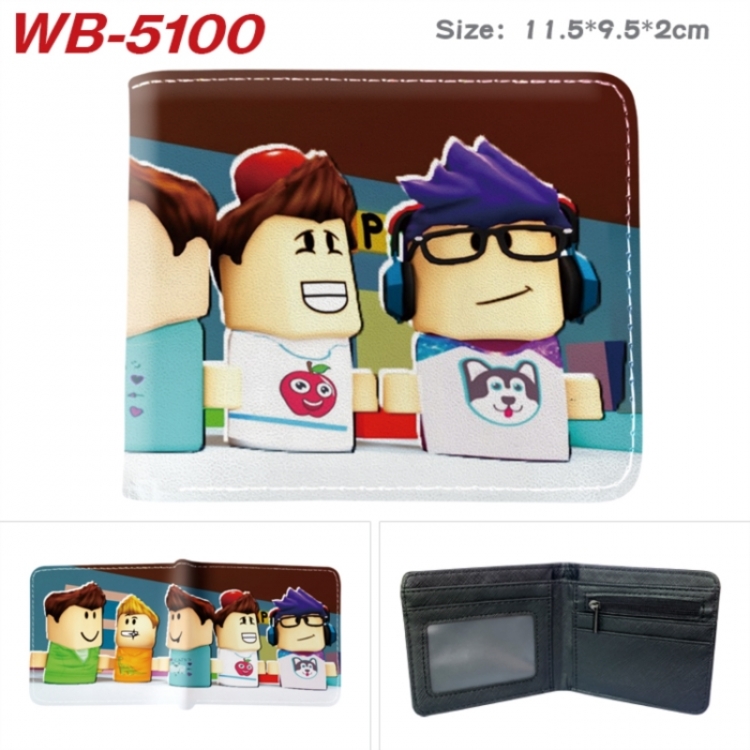 Roblox Animation color PU leather half fold wallet 11.5X9X2CM