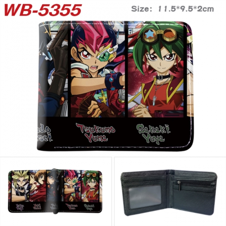Yugioh Animation color PU leather half fold wallet 11.5X9X2CM