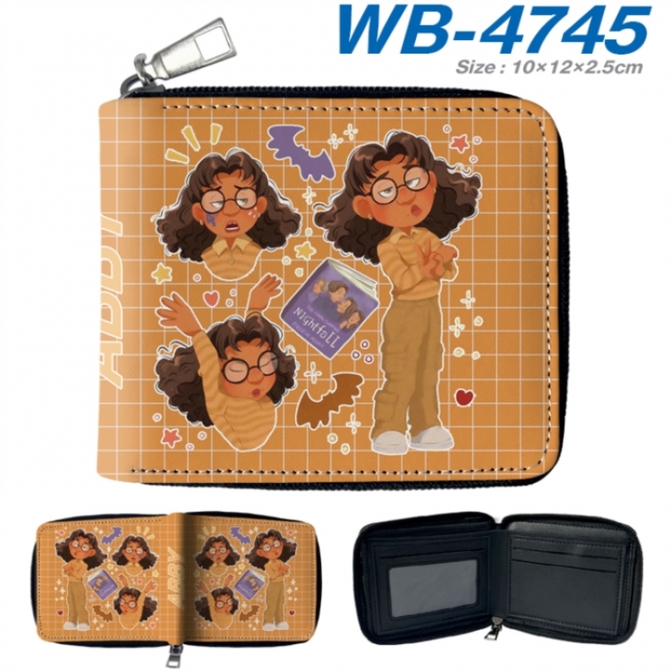 Turning Red Anime color short full zip folding wallet 10x12x2.5cm