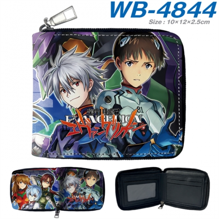 EVA Anime color short full zip folding wallet 10x12x2.5cm