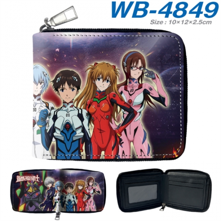 EVA Anime color short full zip folding wallet 10x12x2.5cm