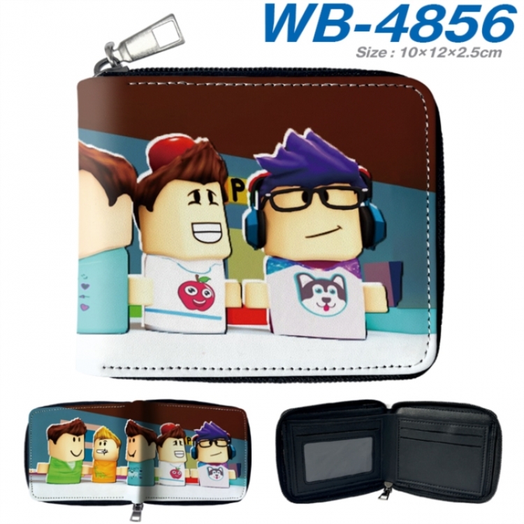 Roblox Anime color short full zip folding wallet 10x12x2.5cm