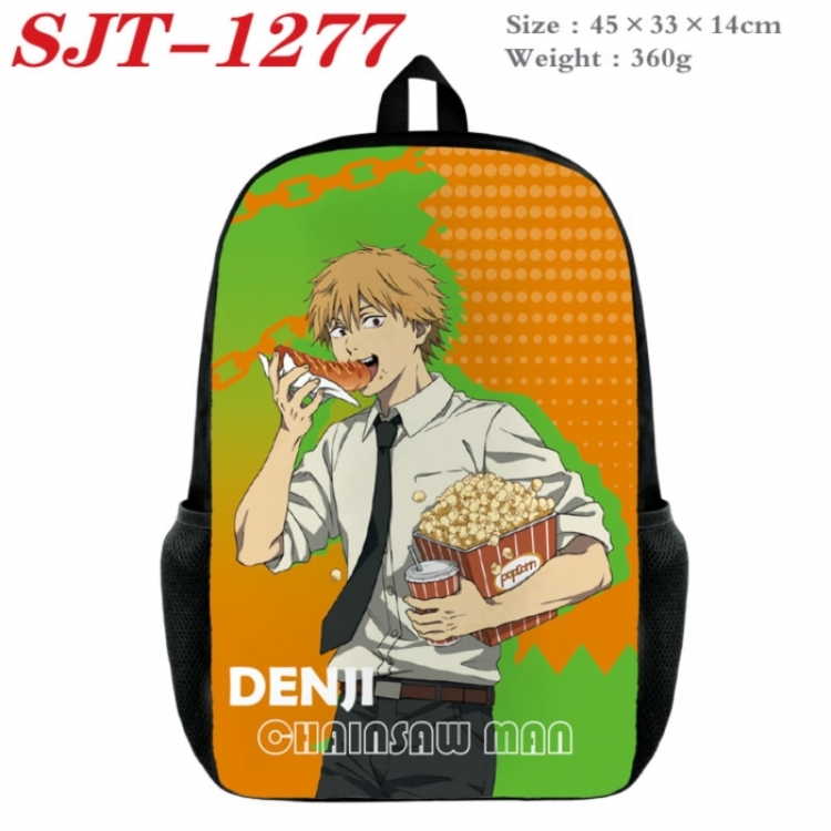 Chainsaw Man Anime nylon canvas backpack student backpack 45x33x14cm