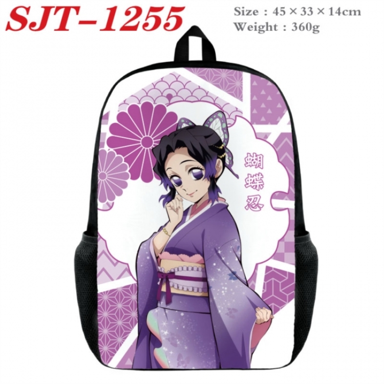 Demon Slayer Kimets Anime nylon canvas backpack student backpack 45x33x14cm