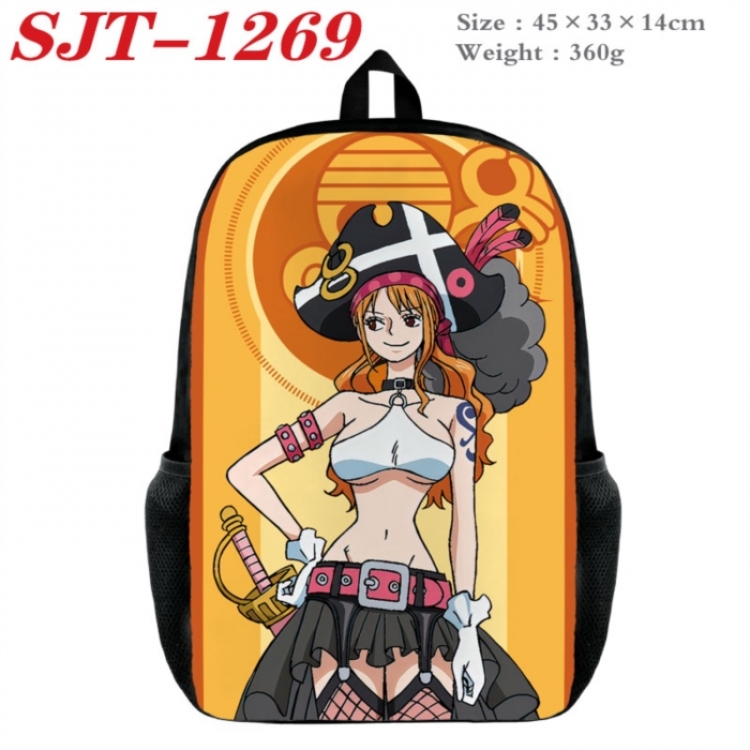 One Piece Anime nylon canvas backpack student backpack 45x33x14cm