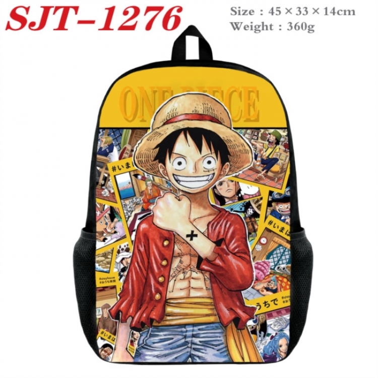 One Piece Anime nylon canvas backpack student backpack 45x33x14cm