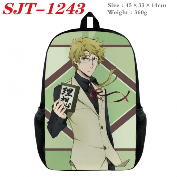 Bungo Stray Dogs Anime nylon canvas backpack student backpack 45x33x14cm