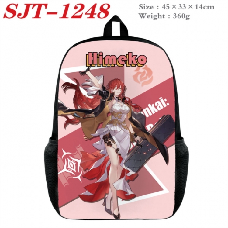 Honkai: Star Rail Anime nylon canvas backpack student backpack 45x33x14cm