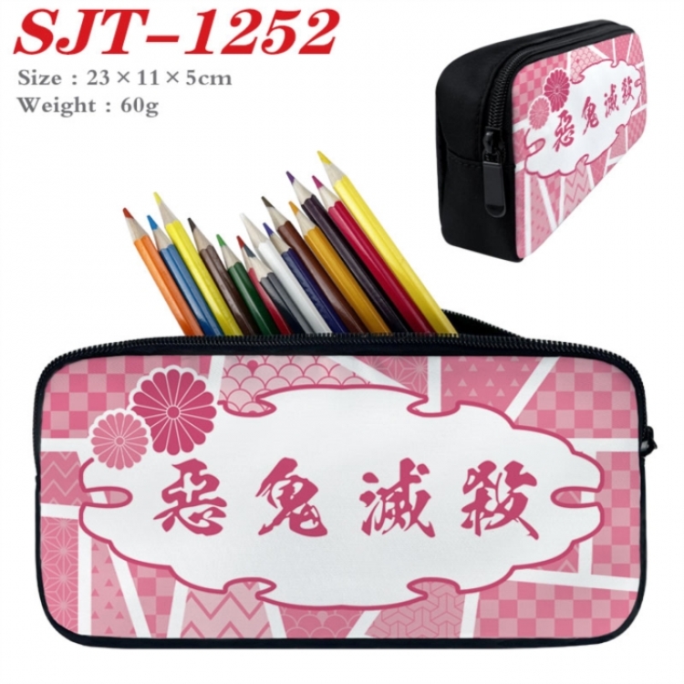 Demon Slayer Kimets Anime nylon student pencil case 23x11x5cm 