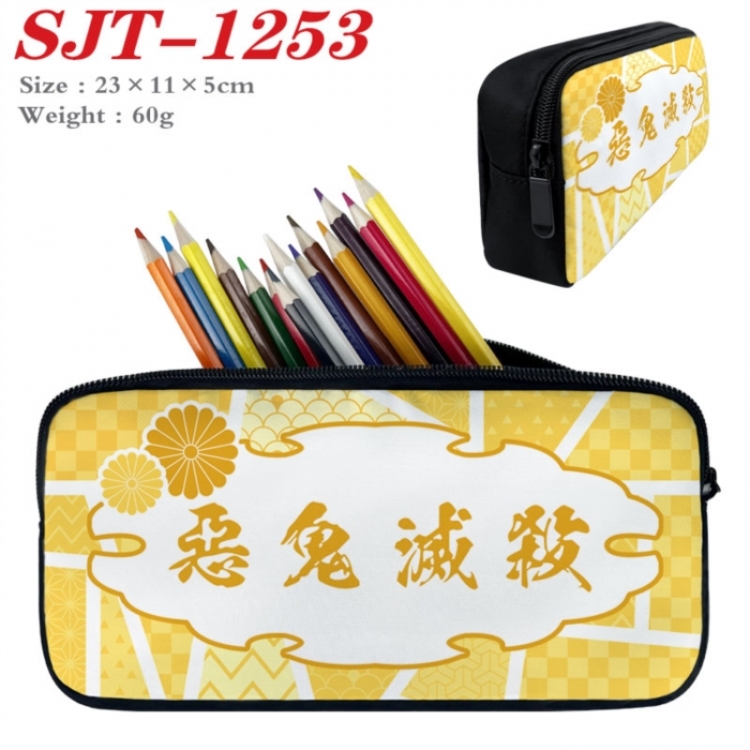 Demon Slayer Kimets Anime nylon student pencil case 23x11x5cm 
