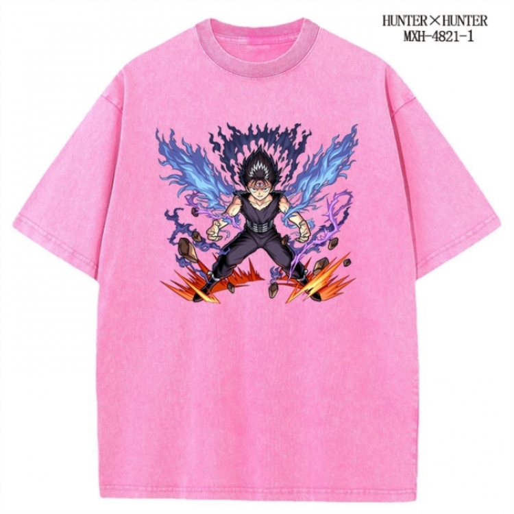 HunterXHunter Anime peripheral pure cotton washed and worn T-shirt from S to 4XL