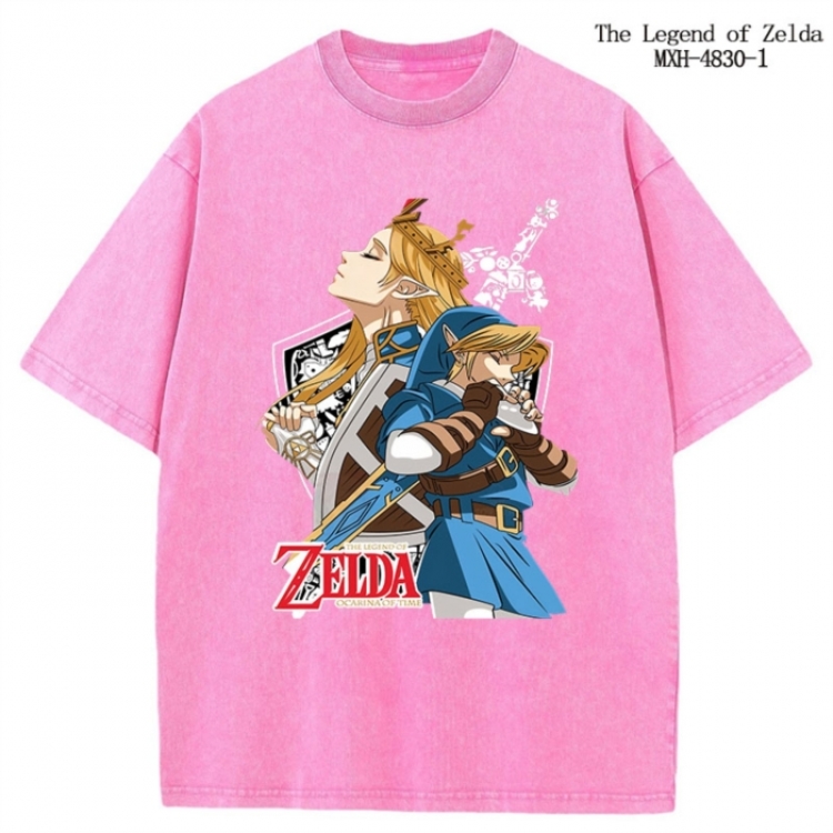 The Legend of Zelda Anime peripheral pure cotton washed and worn T-shirt from S to 4XL