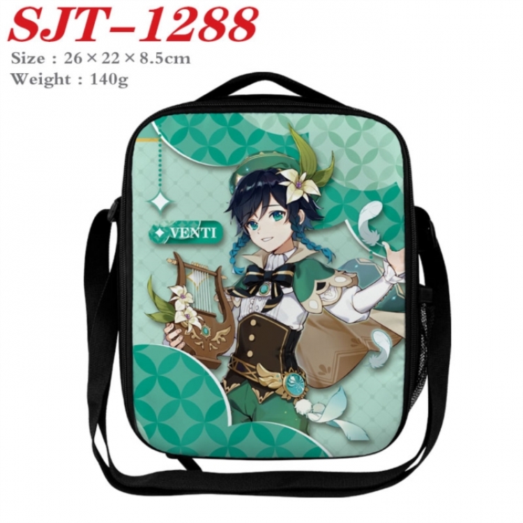 Genshin Impact Anime Lunch Bag Crossbody Bag 26x22x8.5cm 