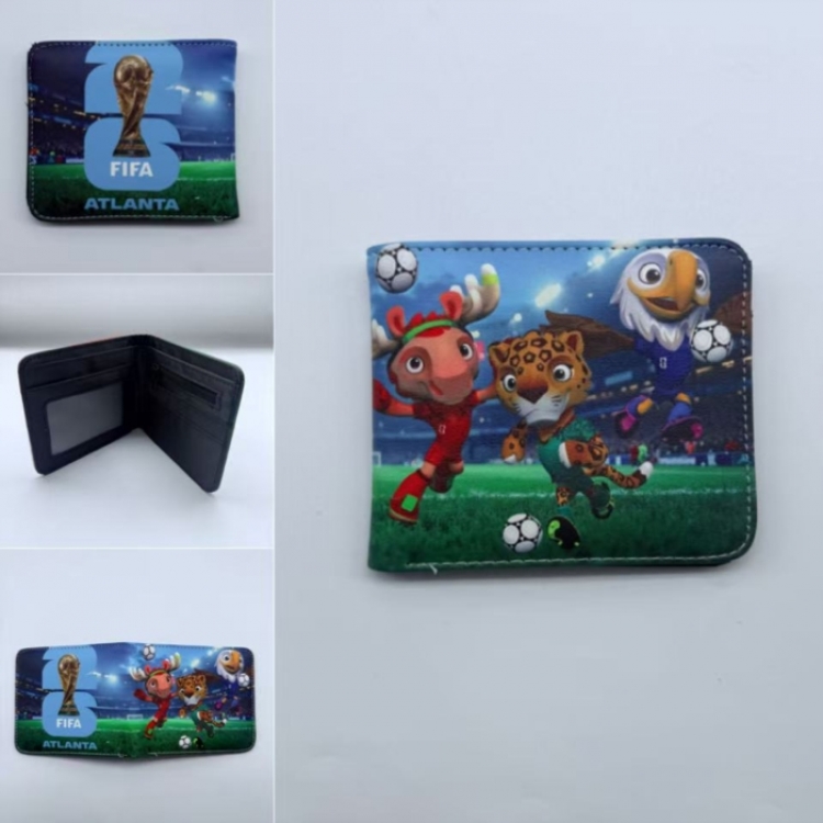 FIFA world cup  Full color Two fold short card case wallet 11X9.5CM