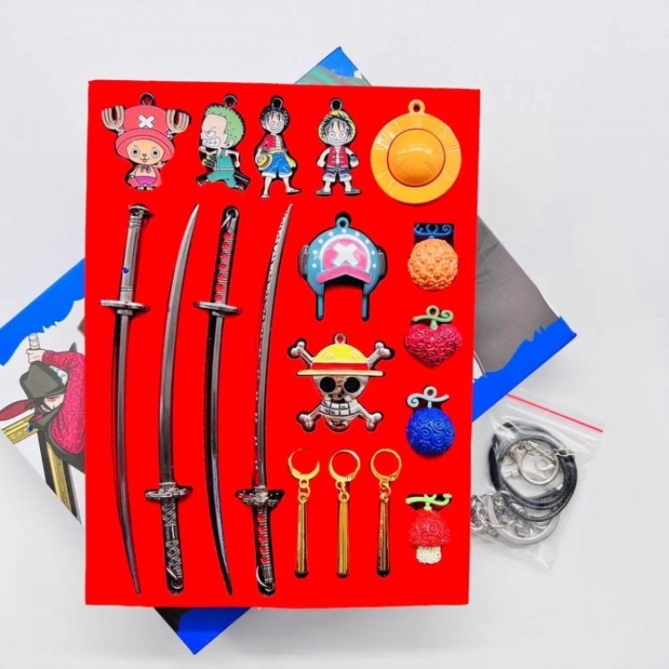One Piece Anime peripheral necklace keychain box