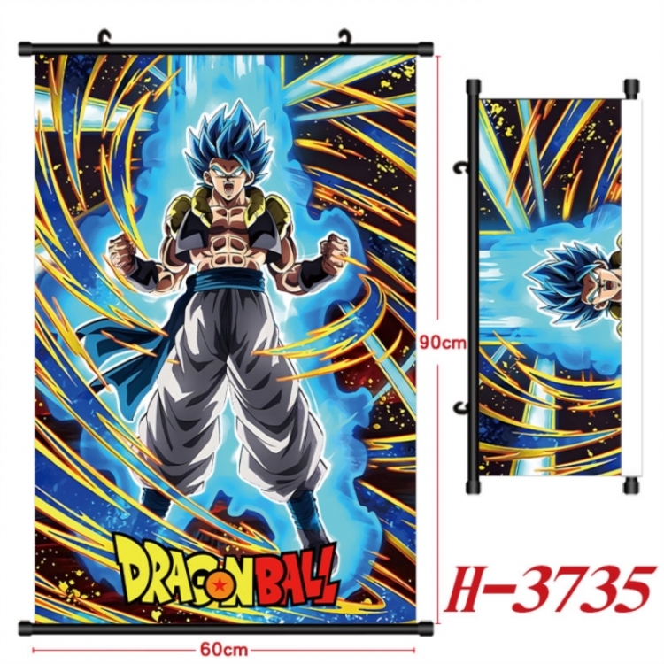 DRAGON BALL Anime Black Plastic Rod Canvas Painting Wall Scroll 60X90CM