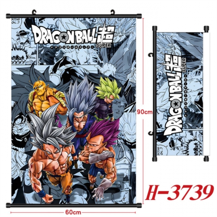 DRAGON BALL Anime Black Plastic Rod Canvas Painting Wall Scroll 60X90CM