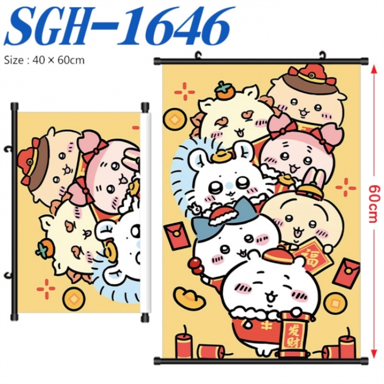 Chiikawa Anime digital printed pole style hanging picture Wall Scroll 40x60cm