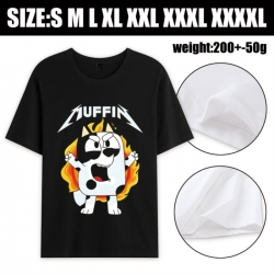 Bluey Anime printed pure cotton short sleeved T-shirt from S to 4XL