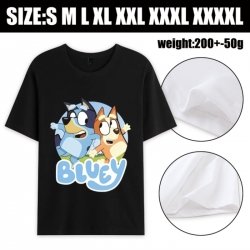 Bluey Anime printed pure cotton short sleeved T-shirt from S to 4XL