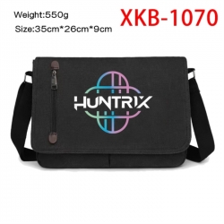 K-Pop Demon Hunters Anime Retro Canvas Shoulder Bag Crossbody Bag Mailman Bag 35x26x9cm