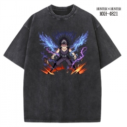 HunterXHunter Anime peripheral pure cotton washed and worn T-shirt from S to 4XL