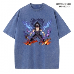 HunterXHunter Anime peripheral pure cotton washed and worn T-shirt from S to 4XL