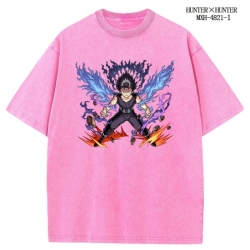 HunterXHunter Anime peripheral pure cotton washed and worn T-shirt from S to 4XL