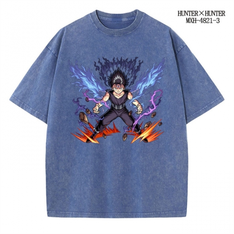 HunterXHunter Anime peripheral pure cotton washed and worn T-shirt from S to 2XL