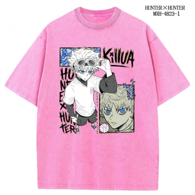 HunterXHunter Anime peripheral pure cotton washed and worn T-shirt from S to 2XL