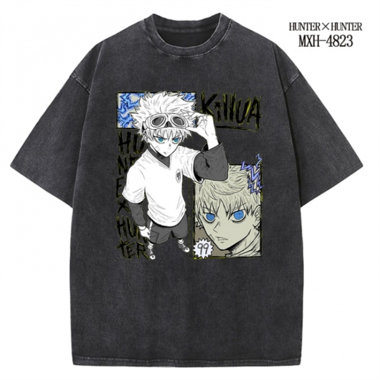 HunterXHunter Anime peripheral pure cotton washed and worn T-shirt from S to 2XL