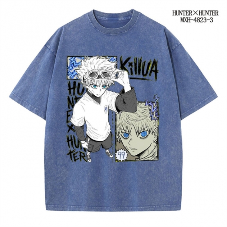 HunterXHunter Anime peripheral pure cotton washed and worn T-shirt from S to 2XL