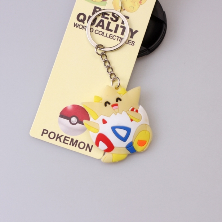 Pokemon Double sided soft adhesive keychain PVC pendant 4CM-6CM price for 10 pcs
