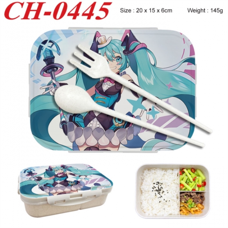 Hatsune Miku Anime themed UV printed student lunch box 20x15x6cm 145g