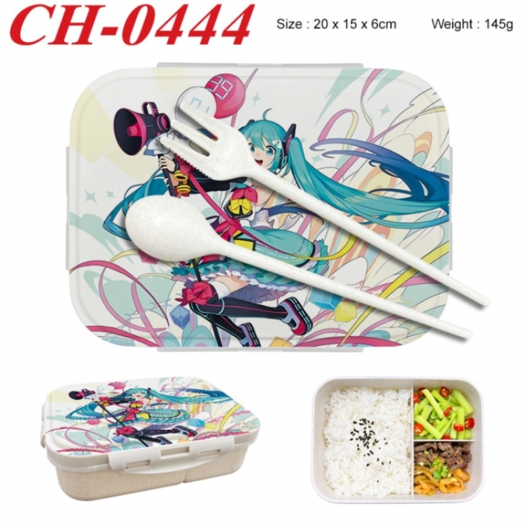 Hatsune Miku Anime themed UV printed student lunch box 20x15x6cm 145g