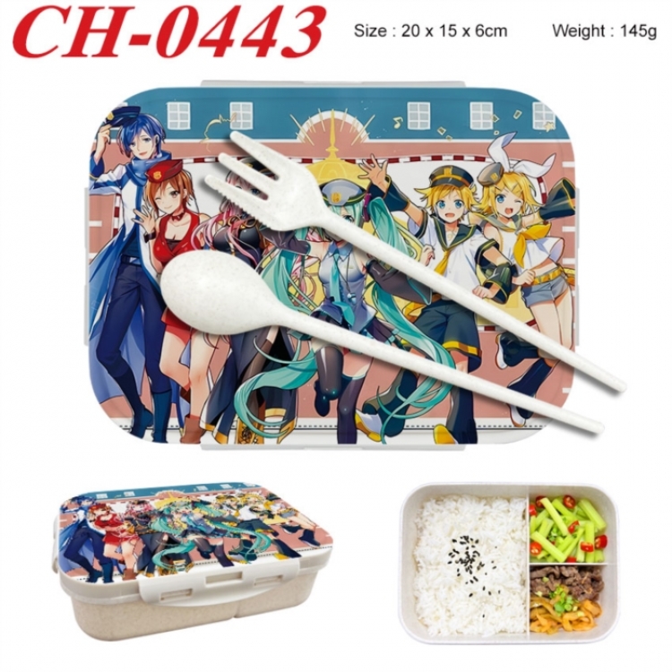 Hatsune Miku Anime themed UV printed student lunch box 20x15x6cm 145g