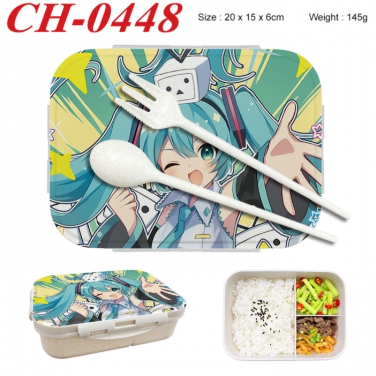 Hatsune Miku Anime themed UV printed student lunch box 20x15x6cm 145g
