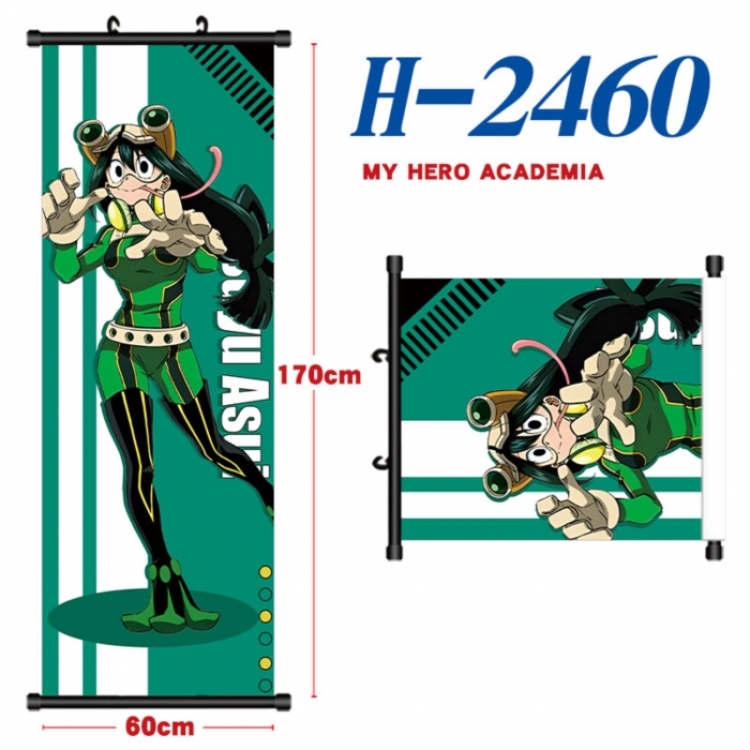 My Hero Academia Black plastic rod cloth hanging canvas painting Wall Scroll 60x170cm