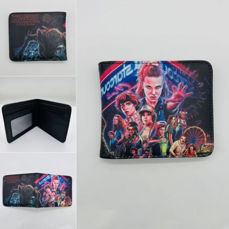 Stranger Things Full color Two fold short card case wallet 11X9.5CM  