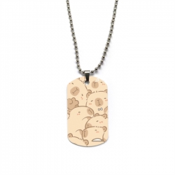 Kapibala Anime double-sided full color printed military brand necklace price for 5 pcs