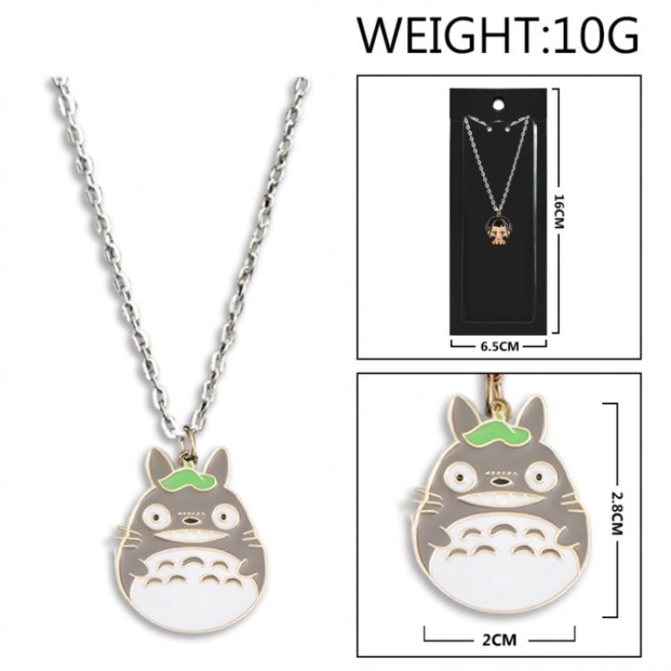 TOTORO Anime peripheral colorful drip oil alloy necklace price for 5 pcs