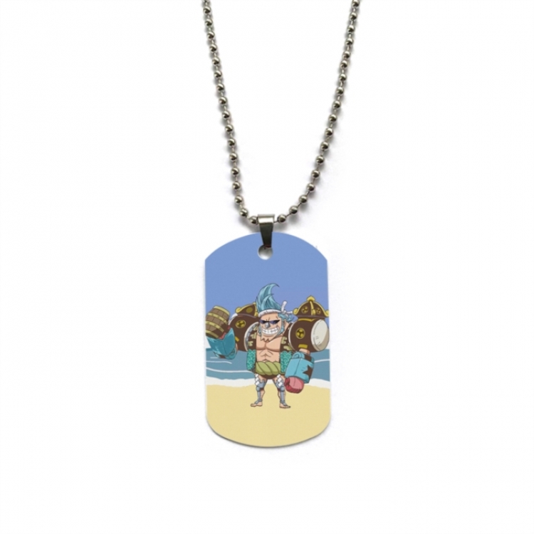 One Piece Anime double-sided full color printed military brand necklace price for 5 pcs