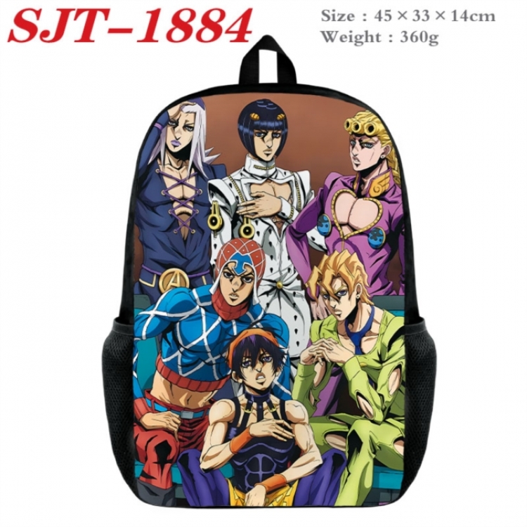 JoJos Bizarre Adventure Anime nylon canvas backpack student backpack 45x33x14cm