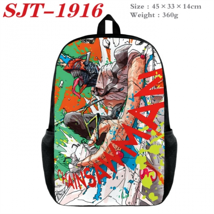 Chainsaw Man Anime nylon canvas backpack student backpack 45x33x14cm