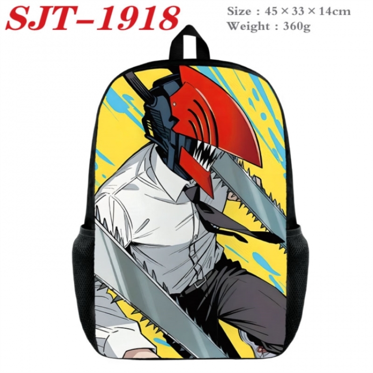Chainsaw Man Anime nylon canvas backpack student backpack 45x33x14cm